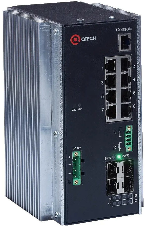 QTECH QSW-3310-12T-I-POE-DC | Ethernet-коммутатор индустриальный