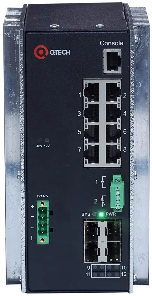 QTECH QSW-3310-12T-I-POE-DC | Ethernet-коммутатор индустриальный